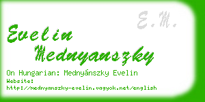 evelin mednyanszky business card